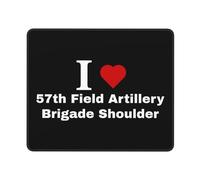 Mouse Pad Amo La Spalla della 57A Brigata di Artiglieria da Campagna Portatile Desk Mat Bordi Cuciti Mouse Mat per Computer Portatile Ufficio Laptop 25X30Cm