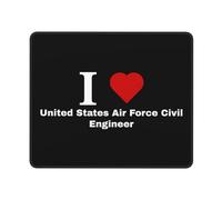 Mouse Pad Amo L'Ingegnere Civile della Forza Armata degli Stati Uniti Bordi Cuciti Tappetino Scrivania Confortevole Mouse Mat per Laptop Computer Gaming 25X30Cm