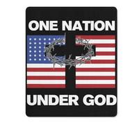 Mouse Pad Bandiera Americana d'Epoca Una Nazione sotto Dio Grande Tappetino Scrivania Lavabile Mouse Mat per Pc Ufficio Computer Portatile 25X30Cm