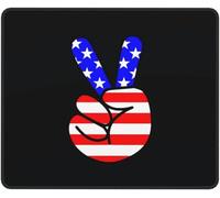 Mouse Pad Bandiera Americana, Segno di Pace Multifunzione Tappetino Scrivania Portatile Mouse Mat per Pc Computer Ufficio 25X30Cm