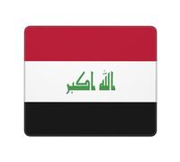 Mouse Pad Bandiera Dell'Iraq Bordi Cuciti Mouse Mat Grande Tappetino Scrivania per Computer Portatile Computer Mac 25X30Cm