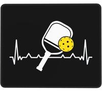 Mouse Pad Battito Cardiaco del Pickleball Pulire Mouse Mat Portatile Desk Mat per Computer Pc Laptop 25X30Cm