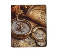 Mouse Pad Bussola E Mappa del Mondo Antico Waterproof Mouse Mat Pulire Desk Mat per Pc Computer Portatile Gaming 25X30Cm
