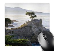 Mouse Pad California Carmel By The Sea Lone Cypress H. Bendjebar Confortevole Mouse Mat Pulire Tappetino Scrivania per Computer Portatile Gaming Ufficio 25X30Cm
