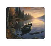 Mouse Pad Canoe By The Water 25X30Cm Durevole Tappetino Mouse Piccolo Bordo Cucito Mousemat per Gioco Lavoro