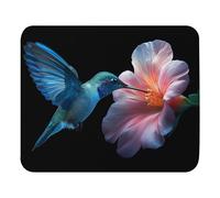 Mouse Pad Colibrì Che Beve Il Nettare dai Fiori Confortevole Mouse Mat Lavabile Desk Mat per Computer Gaming Mac 25X30Cm