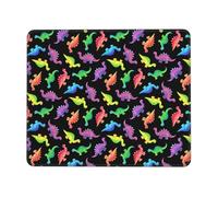 Mouse Pad Colorful Dinosaur Dinos Rectangle Soffice Mouse Mat Confortevole Mousepad per Computer Sensori da Gioco Mac 10X12In