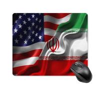 Mouse Pad Combinazione Bandiera Iraniana Contro Iraniana Lavabile Mouse Mat Confortevole Tappetino Scrivania per Pc Computer Portatile Gaming 25X30Cm