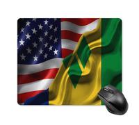Mouse Pad Combinazione di Bandiere Contro Saint Vincent E Grenadine Pulire Mouse Mat Lavabile Desk Mat per Computer Gaming Laptop 25X30Cm