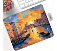 Mouse Pad Compatto e Portatile 340 x 280 mm, Città dell'acqua Venezia Tappetino Mouse, con Base Gomma Antiscivolo,Superficie Premium Ultra-Liscia per Tutto Mouse,Migliora Precisione e Velocità d0d-485