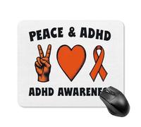 Mouse Pad Consapevolezza HD Pace Amore Waterproof Mouse Mat Grande Tappetino Scrivania per Computer Portatile Gaming Pc 25X30Cm