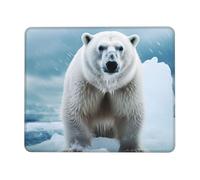 Mouse Pad Cool Animal White White Bear 25X30Cm Antipolvere Tappetini Mouse Durevole Mousemat per Casa Laptop
