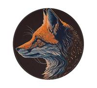 Mouse Pad Cool Fox Head Funny Animal 7 Mousepad Antiscivolo Tappetino Scrivania Piccolo Tappetino per Mouse per Casa Computer Gaming 20X20 Cm