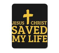 Mouse Pad Cristo Gesù Salva La Mia Vita Confortevole Mouse Mat Lavabile Tappetino Scrivania per Mac Gaming Pc 25X30Cm
