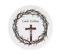 Mouse Pad Cross Jesus Crown of Thorns Good Friday On White 4 Mousepad Comodo Tappetino Scrivania Piccolo Tappetino per Mouse per Computer Ufficio Laptop 20X20 Cm
