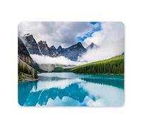 Mouse pad da gioco, Mouse pad Lago Moraine nel Parco Nazionale di Banff Tappetino per mouse rotondo in gomma antiscivolo Perfetto per lavoro e gioco