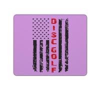 Mouse Pad Disc Golf con Bandiera USA Bordi Cuciti Mouse Mat Pulire Desk Mat per Laptop Gaming Pc 25X30Cm