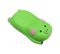Mouse Pad ergonomico Mousepad Memory Foam Design forma di maiale animale del fumetto da polso zerbino per ufficio del computer portatile, confortevole e sollievo dal dolore (green)
