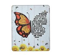 Mouse Pad Facing Your Pain Can Be Difficult But It Will Only Make You Stronger in The End 25X30Cm Lavabile Tappetino Mouse Piccolo Durevole Mousemat per Lavoro Gioco