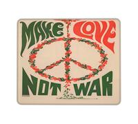 Mouse Pad Fate L'Amore, Non La Guerra, Anni '60 Bordi Cuciti Mouse Mat Portatile Desk Mat per Pc Computer Portatile Ufficio 25X30Cm