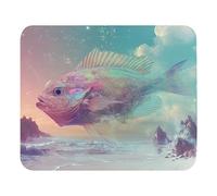 Mouse Pad Fish Soaring Over The Ocean 25X30Cm Lavabile Tappetino per Mouse Soffice Mousepad per Casa Computer
