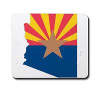Mouse Pad Flag Map of Arizona Tappetino Scrivania 10x12in