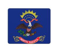 Mouse Pad Flag of North Dakota Bordi Cuciti Mouse Mat Soffice Accessori Gaming per Pc Mac Sensori da Gioco 10X12In