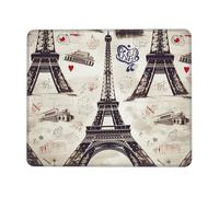 Mouse Pad French Paris Tour Eiffel Tower Durevole Tappetino Mouse Gaming Soffice Mousepad per Sensori da Gioco Mac Ufficio 10X12In