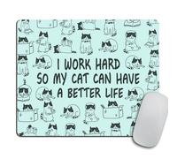 Mouse Pad Funny Cat Mousepad New Job Present Office Decor Cat Mouse Pad Cat Lady Present for Coworker Cubicle Decor Office Supplies Cute Fun