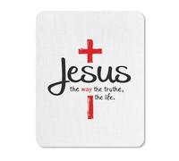 Mouse Pad Gesù Croce La Via La verità La Vita Grande Desk Mat Waterproof Mouse Mat per Computer Gaming Computer Portatile 25X30Cm