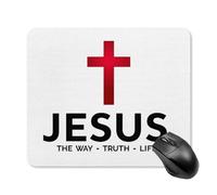 Mouse Pad Gesù La Via verità Vita Croce Rossa Scorrimento Facile Mouse Mat Grande Desk Mat per Pc Laptop Computer 25X30Cm