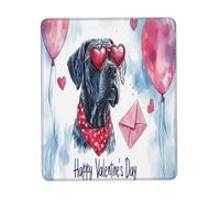 Mouse Pad, Happy Loves Day Great Dane Dog Puppy Dog Tappetino per Mouse Pratica Gaming Mousepad Personalizzato Tappetino Mouse Gaming per Ufficio Gaming 25X30Cm