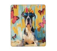 Mouse Pad, Happy Spring Summer Great Dane Dog Puppy Dog Mousepad Personalizzato Tappetino Mouse Antisfilacciamento Tappetino da Gaming per Casa Laptop 25X30Cm