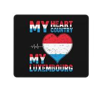 Mouse Pad Il Mio Cuore, Il Mio Paese, Il Mio Lussemburgo Scorrimento Facile Tappetino Scrivania Grande Mouse Mat per Computer Portatile Gaming Laptop 25X30Cm
