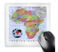 Mouse Pad Immagine della Mappa Topografica Dell'Africa Grande Tappetino Scrivania Portatile Mouse Mat per Pc Computer Portatile Ufficio 25X30Cm
