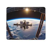 Mouse Pad Immagine della Stazione Spaziale Internazionale Confortevole Mouse Mat Multifunzione Desk Mat per Laptop Computer Gaming 25X30Cm