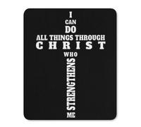 Mouse Pad Io Posso Ogni Cosa in Cristo Che Mi Fortifica Waterproof Tappetino Scrivania Grande Mouse Mat per Gaming Computer Laptop 25X30Cm