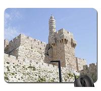 Mouse Pad, Jerusalem Israel Fortress Davi Landmark Culture Tampone per Mouse Antiscivolo Tappetini per Il Mouse Confortevole Tappetino Mouse Pad per Casa Computer 25X30Cm