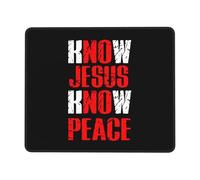 Mouse Pad, Know Jesus Know Peace Tappetino Mouse Gaming Antisfilacciamento Tampone per Mouse Multifunzionale Gaming Mousepad per Computer Gaming 25X30Cm