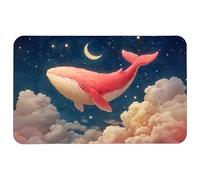 Mouse Pad La Balena Rosa Vola nel Cielo Rettangolare Bordi Cuciti Mouse Mat Multifunzione Tappetino Scrivania per Computer Gaming Laptop 25X30Cm