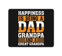 Mouse Pad La Felicità È Essere Un papà Nonno Multifunzione Mouse Mat Confortevole Desk Mat per Computer Gaming Pc 25X30Cm