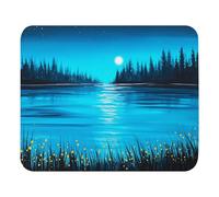 Mouse Pad Lago Cristallino Che Riflette Il Cielo Illuminato dalla Luna Confortevole Mouse Mat Lavabile Tappetino Scrivania per Computer Ufficio Mac 25X30Cm