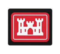 Mouse Pad Logo del Corpo degli Ingegneri dell'Esercito degli Stati Uniti Portatile Mouse Mat Bordi Cuciti Desk Mat per Gaming Ufficio Pc 25X30Cm
