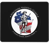 Mouse Pad Logo della Guardia Nazionale del Wisconsin Lavabile Tappetino Scrivania Confortevole Mouse Mat per Pc Mac Ufficio 25X30Cm