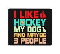 Mouse Pad Mi Piace L'Hockey, Il Mio Cane Grande Mouse Mat Portatile Desk Mat per Computer Portatile Mac Gaming 25X30Cm
