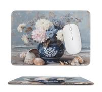 Mouse Pad Modern Fancy Flower Vase Pattern Soffice Tappetino per Mouse da Gioco Portatile Accessori Gaming per Pc Computer Ufficio 10X12In