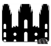 Mouse Pad, Mormon Temple Silhouette Utah Cathedral Church Tappetini per Il Mouse da Gioco Antiscivolo Mousepad Pratica Tappetino Mouse Gaming per Gaming Ufficio 25X30Cm