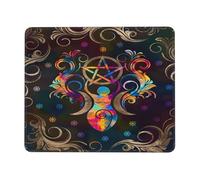 Mouse Pad Pentagramma della Dea della Triplice Luna Lavabile Mouse Mat Scorrimento Facile Desk Mat per Laptop Gaming Computer Portatile 25X30Cm