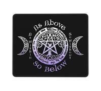 Mouse Pad Pentagramma della Tripla Luna della Strega Pagana Lavabile Mouse Mat Pulire Desk Mat per Computer Gaming Computer Portatile 25X30Cm
