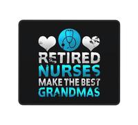Mouse Pad Retired Nurses Make The Best Grandmas Bordi Cuciti Mouse Mat Confortevole Accessori Gaming per Mac Gaming Computer 10X12In